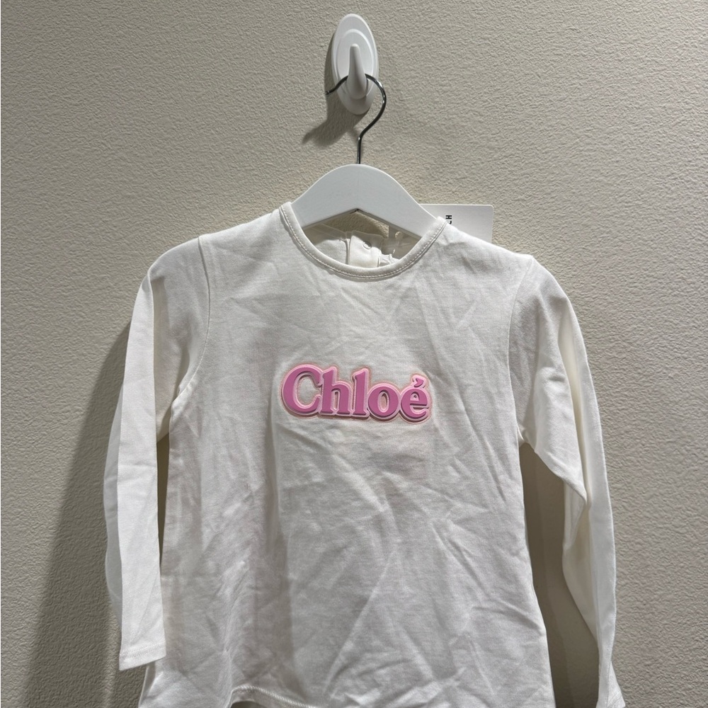 Kids White Long Sleeve Top in size3